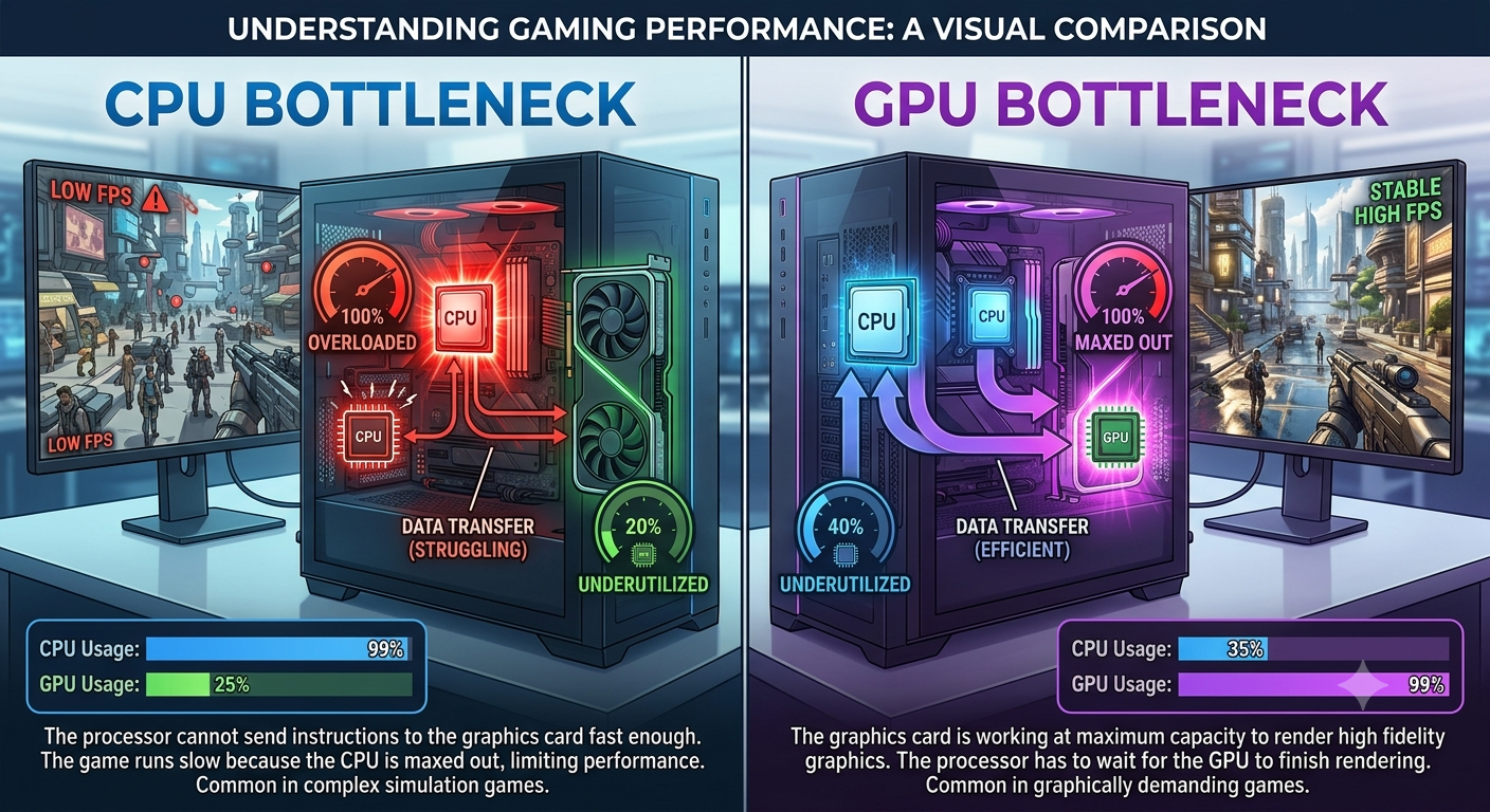 CPU Bottleneck vs GPU Bottleneck: Which One Is Worse?
