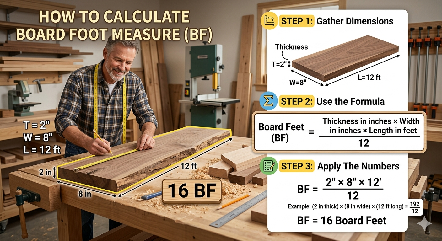 How to Calculate Board Foot Measure Free Board Foot Calculator
