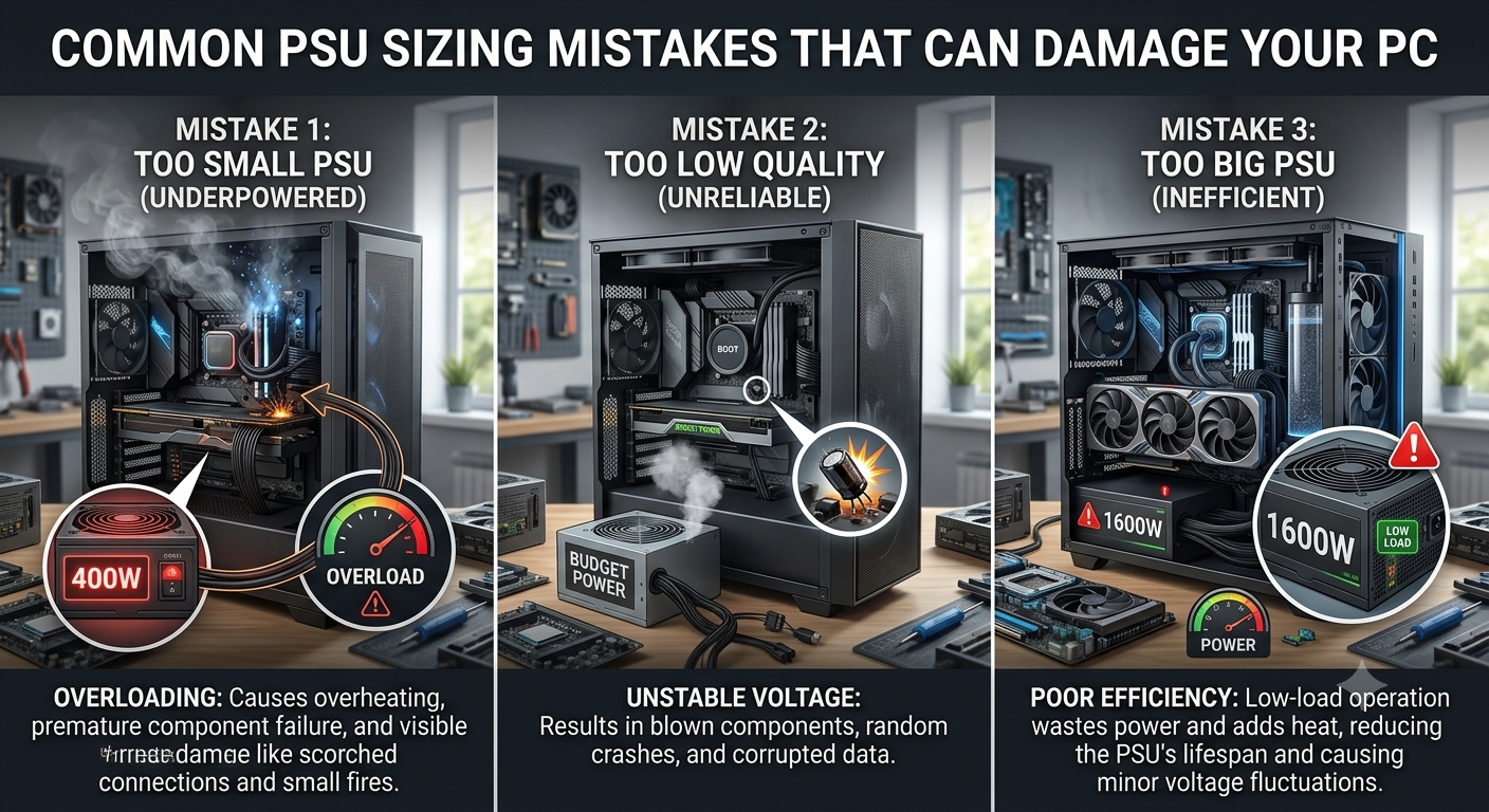 Common PSU Sizing Mistakes That Can Damage Your PC
