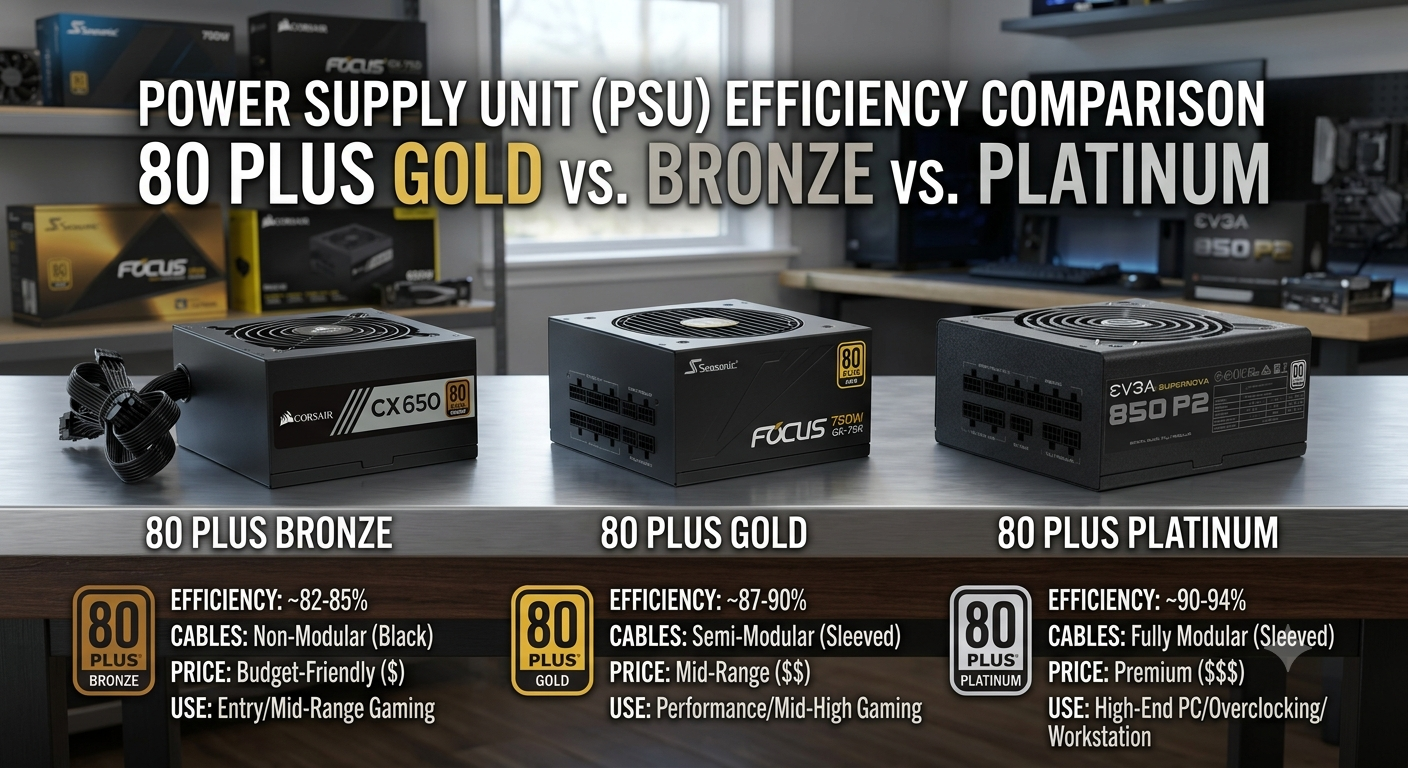 80+ Gold vs Bronze vs Platinum PSU: Which Should You Buy?