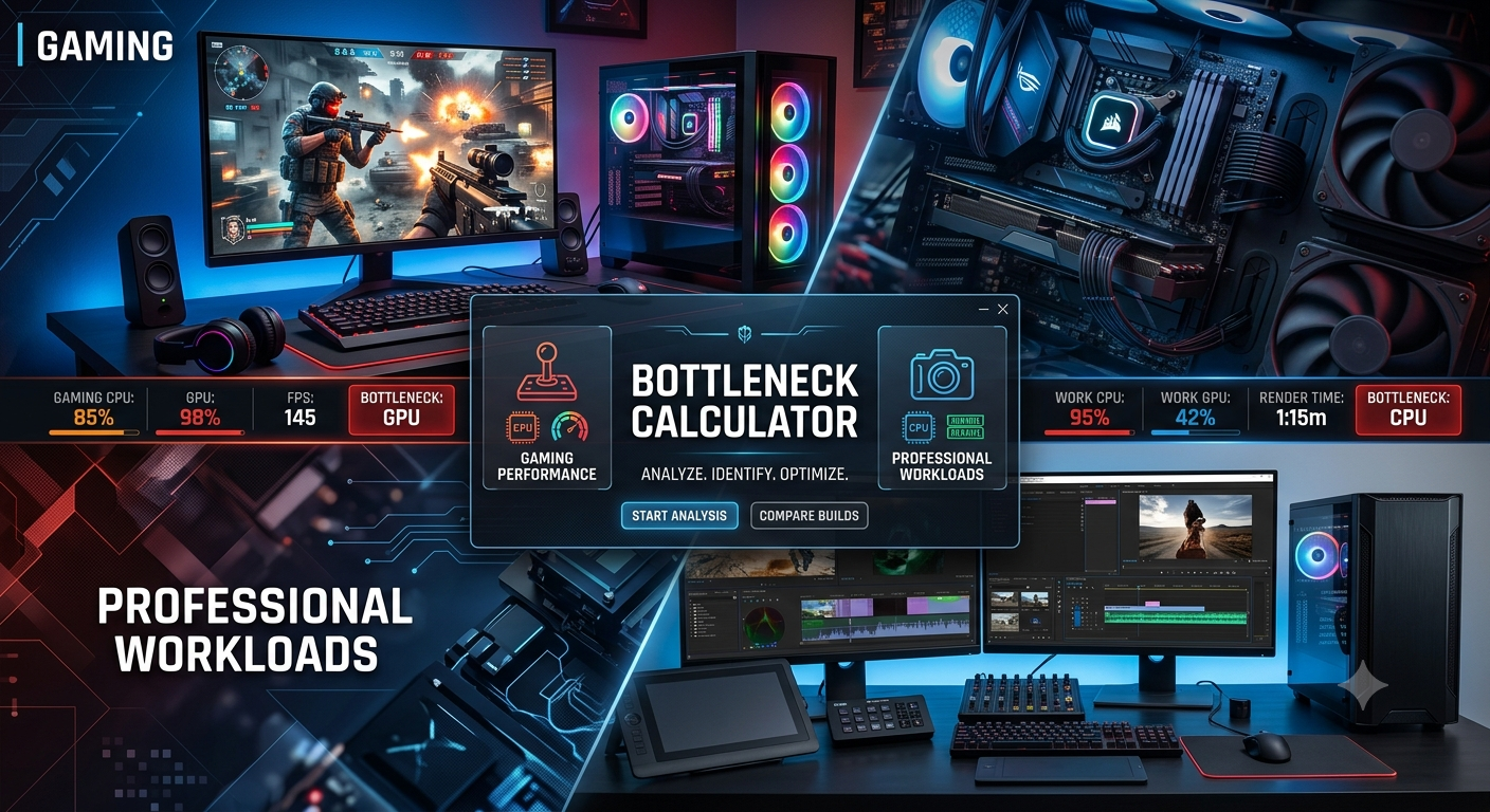 Bottleneck Calculator for Gaming vs Professional Workloads