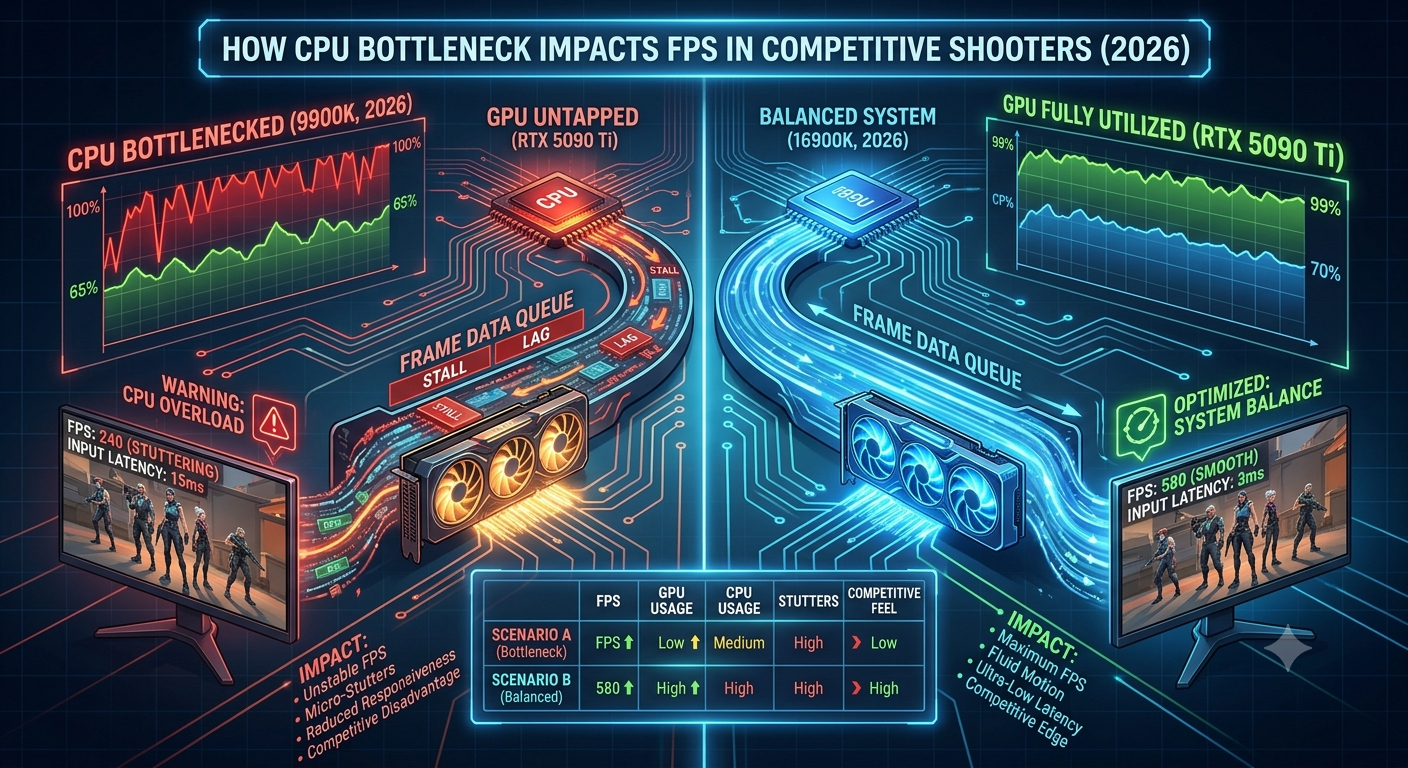 How CPU Bottleneck Impacts FPS in Competitive Shooters (2026)