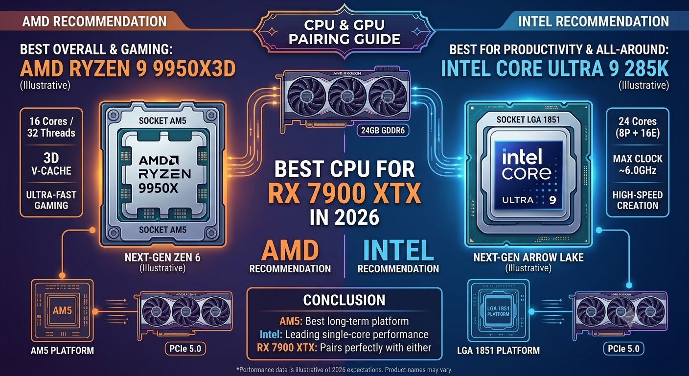 Best CPU for RX 7900 XTX in 2026: Complete Bottleneck Guide