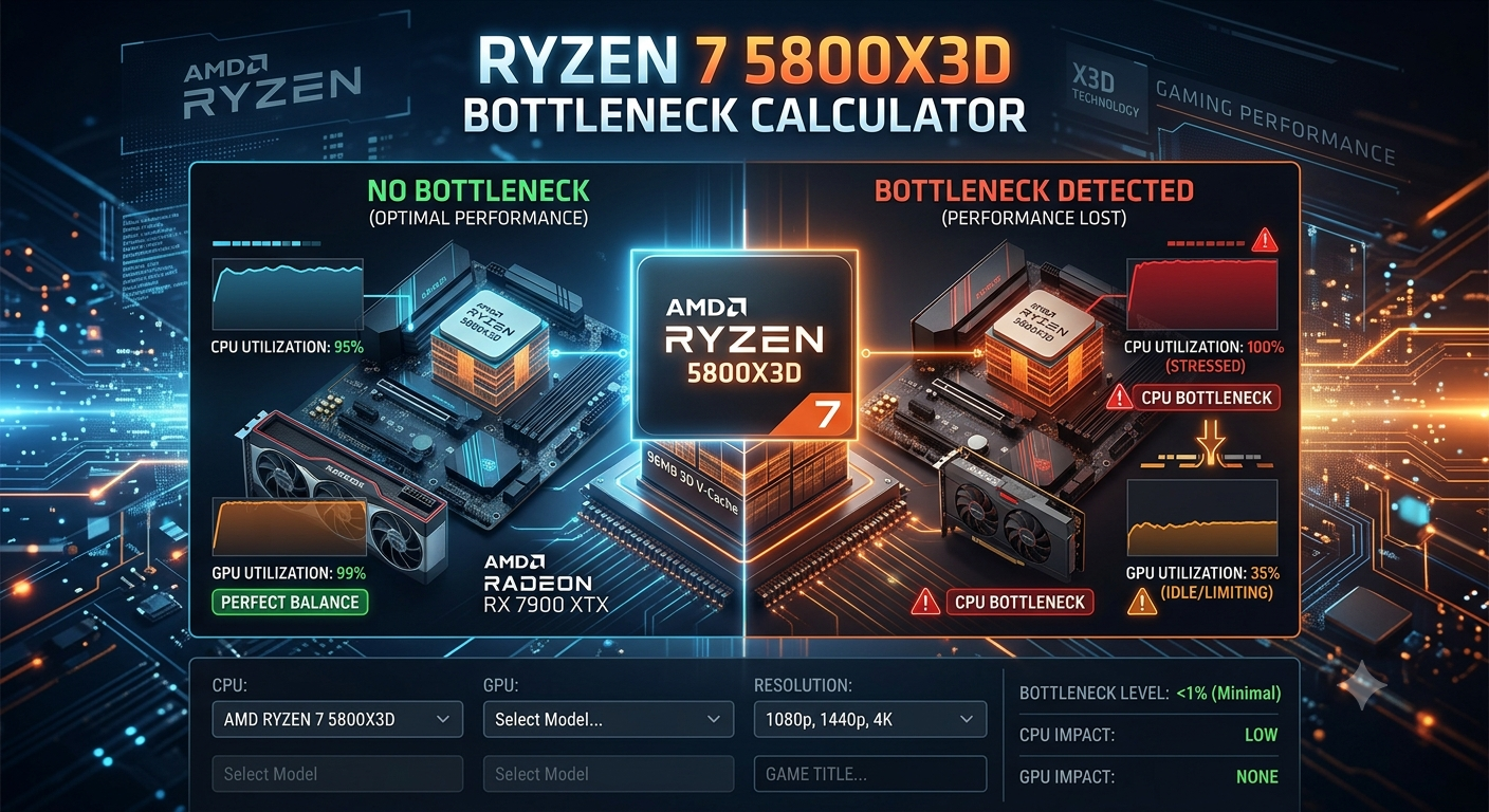 Ryzen 7 5800X3D Bottleneck Calculator: Best GPU Pairings in 2026