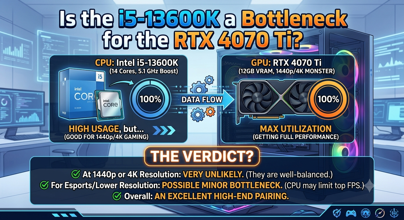 Is the i5-13600K a Bottleneck for the RTX 4070 Ti?