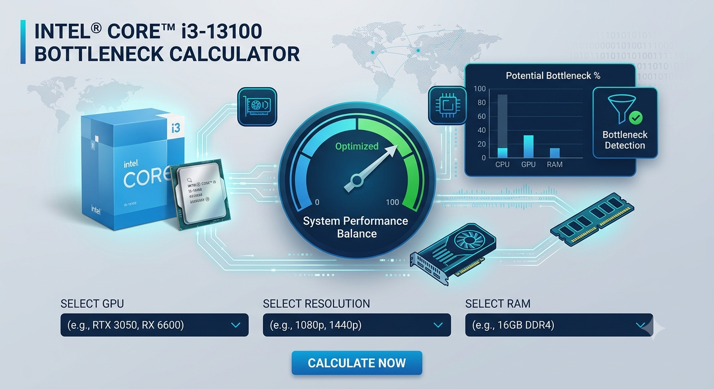 Intel i3-13100 Bottleneck Calculator: What GPUs Are Safe to Pair?